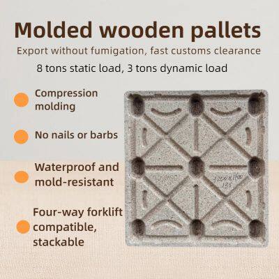 High-Strength, Nail-Free, Splinter-Free Molded Wood Pallets — Specialized for Warehousing and Logistics