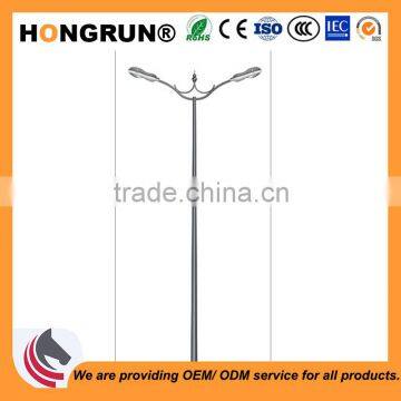 Antique style Dual-arm street light pole used for residential area and garden lamp poles