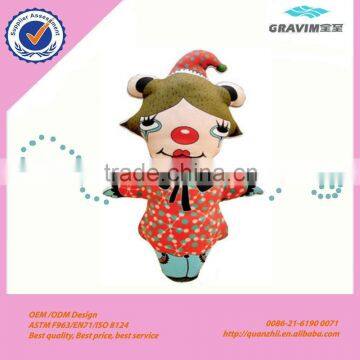 happy clown doll toy with key chain