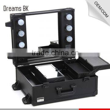 2016 Professional Makeup Cosmetic Case With Lights Mirror photo-4