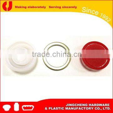 42mm Plastic Spout Cap / Pull Push Caps / Oil Bottle Cap With Metal Ring Supplier China photo-3