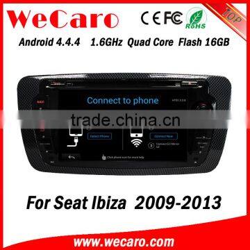Wecaro WC-SI7004 Android 4.4.4 car stereo 1024 * 600 for seat ibiza android dvd WIFI 3G 16GB Flash 2009-2013