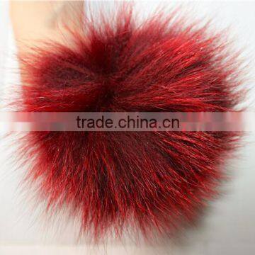 12 CM Dyed Fox Fur Balls Real Fox Fur Pom Poms Garment Accessory