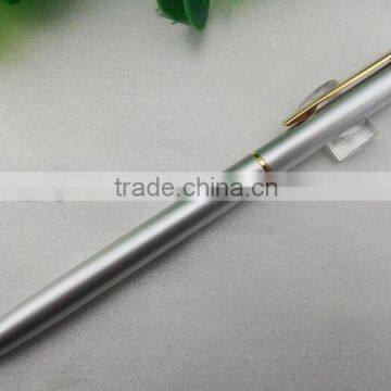 Luxury design silvery advertising pen custom logo ball pen