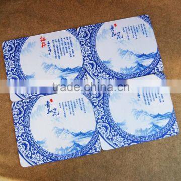 CMYK design sublimation print mouse pad with EN71, AZO, PAHs, Alkylphenols certificates