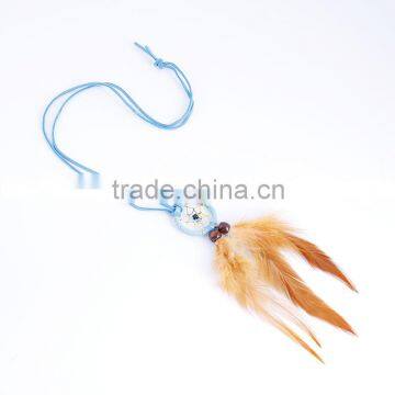 2016 Latest Design Fashion Wooden Beads Native American Feather Dream Catcher Necklace Wholesale photo-6
