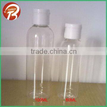 plastic pump spray bottle 60ml/100ml pet cosmetic bottle