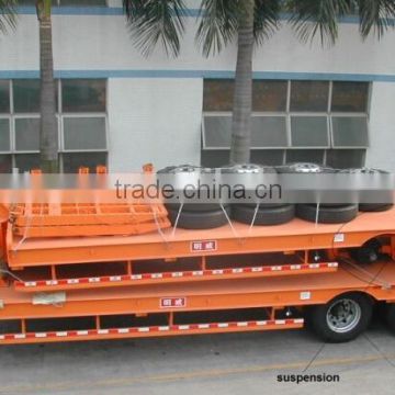 Carry a forklift loading and unloading of goods 2/3 axles low bed semi trailer