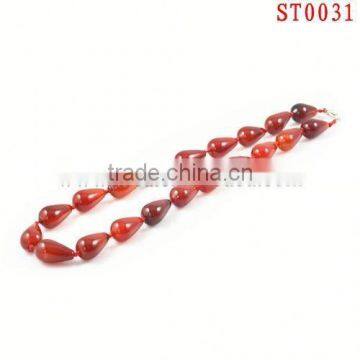 ST0031 2013 Newest design fashion trend attractive lover gift red agate necklace wholesale