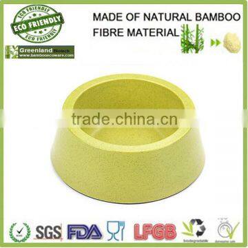 2016 hotsale new green eco-friendly bamboo material pet bowl, bamboo fiber pet cat feeder pot