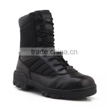 Black Waterproof Military Boots Army boots with Zipper China Factory