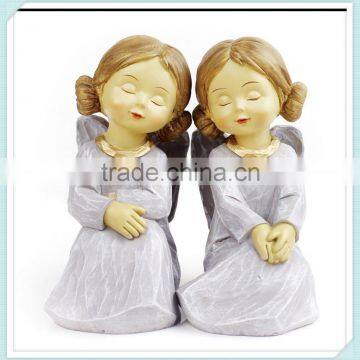 resin small angel figurines home decoration