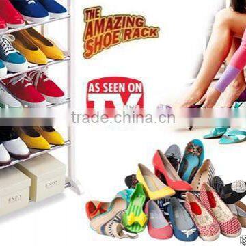 10 tier portable and n easy to assemble lightweight strong metal amazing shoe rack as seen on tv