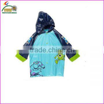 pu waterproof children rain jacket