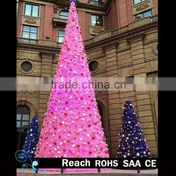 2016 hot big christmas tree with coulourful Christmas ball ornaments for indoor&outdoor decor