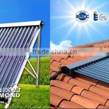 heat pipe split pressurized system solar water heater collector with tank copper coil