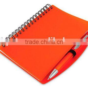 PP cover ring paper notebook,notebook with pen