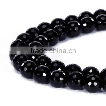 Good Sale Faceted Round Black Onyx Gemstone Loose Beads