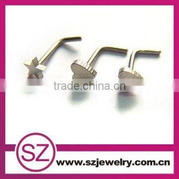 D163 GuangZhou stainless steel gold nose ring wholesale 2014