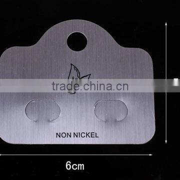 Special Craft Brushed Silver Earring Card Artistic Display photo-3