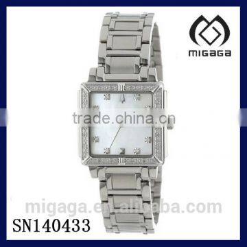 fashion small size square case 316L stainless steel watch for women