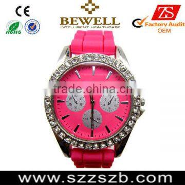 2013 new silicone fashion watch with japan movt,factory price