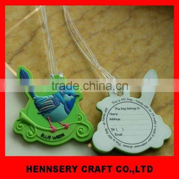 Fashion 3D Soft custom Pvc bag Tag