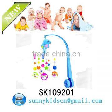 Plastic baby rattle toys baby bed hanging toy