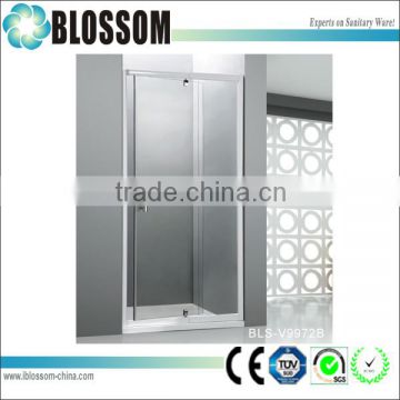 New arrival Blossom glass shower pivot door with side panel