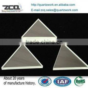 Polished triangle quartz glass window/disc