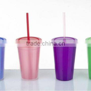 Double Wall Acrylic Tumbler With Straw Wholesale