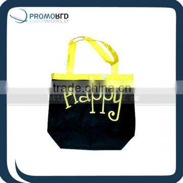 China shopping bag Happy shopper bag Black handle shopping bag