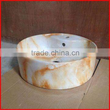 Color Wash Basin Price Ceramic Basin Marble Pattern BO-25 photo-3