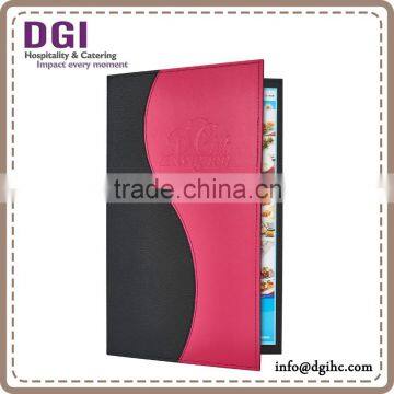 Menu Printing Hotel Used Display Restaurant Menu Holder Leather Menu Cover