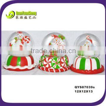 2014 beautiflu resin snowman christmas snow globe