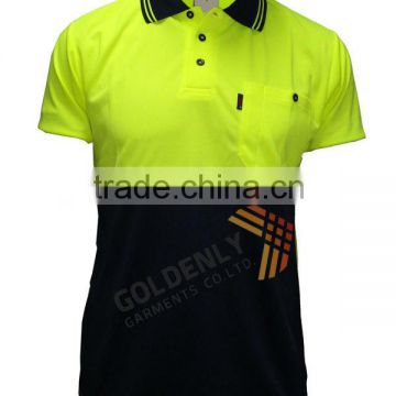 Hot sell high quality hi vis /Safety Polo shirt design for men/short sleeve