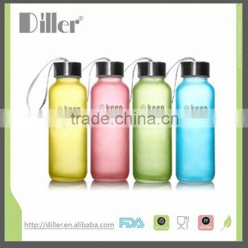 Stylish Top Level Quality Environmental Borosilicate Glass Water colorful Bottle