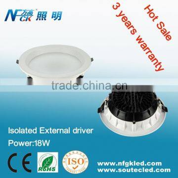 High Quality CE RoHS 3W/5W/7W/9W/12W/15W/18W/20 LED Down Light Manufacturer