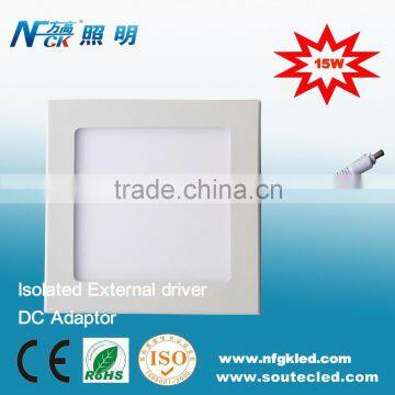 Hot sale Square LED Recessed Panel Lights 15W