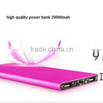 2015 new portable power bank 20000 mah portable battery charger mobile power bank