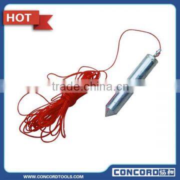 German pattern plumb bob with zinc plated, W. nylon cord