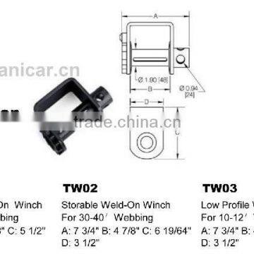 TW01 Standard Weld-On Winch for truck webbing