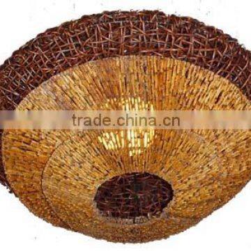 Decorative Rattan Wicker Lamps or Absorb Dome Light photo-2