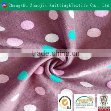 Colorful dot digital printing cotton lycra fabric made in suzhou custom