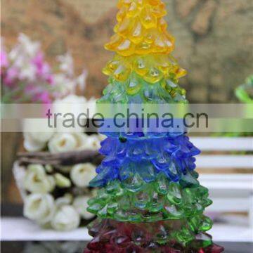 crystal colorful christmas tree led light led operated