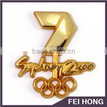 Promotional Sydney olympic logo golden pin badge