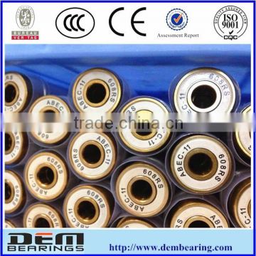 withe seal golden plated ABEC11 skate ball bearing 608RS