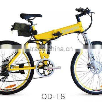 Lionhero Popular 26'' Folding Yellow Electric Bike On Sale