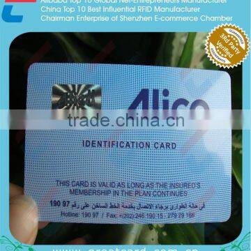 Hot stamping laser plastic ID card / business card