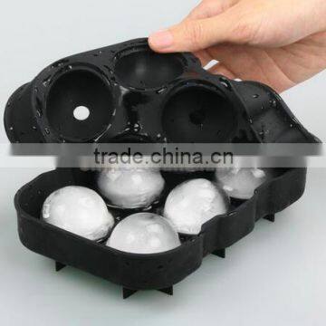 Silicone Round Ice Balls Maker Tray Six Large Sphere Molds Cube Whiskey Cocktails photo-2